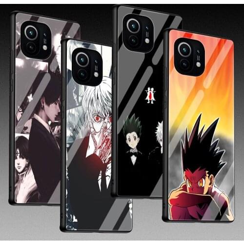 Anime Hunter X Hunter Glass Phone Case For Xiaomi Poco X3 NFC F3 Mi 10T Pro 9T Note 10 Lite 11 Ultra 5G 11i CC9E CC9 Cover