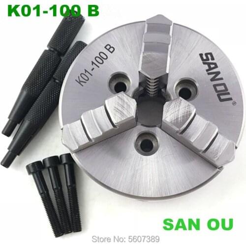 K01-100B Mini 3 Jaws Chuck Manual Lathe Chuck 14*1 Self-centering Clamping Hardened Steel lathe chuck