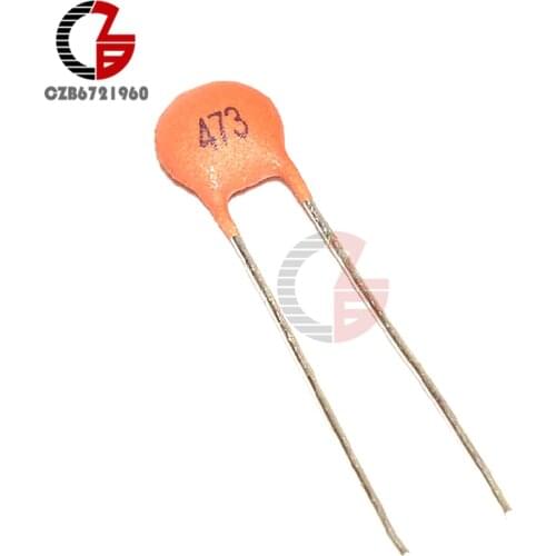 100PCS NEW 0.047uF 50V 473 47000pF DIP Ceramic Disc Capacitors