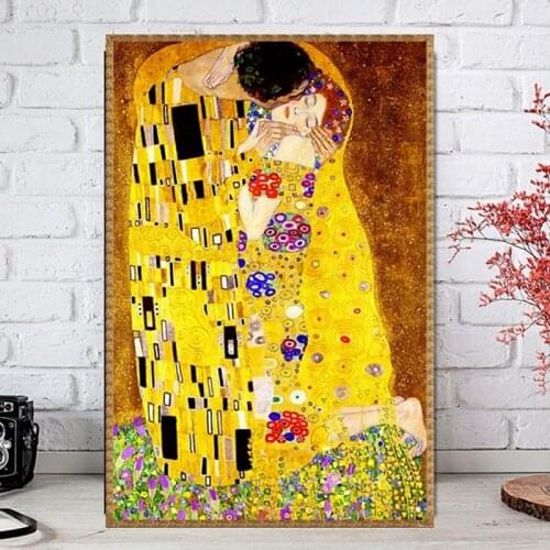 Classic Artist Gustav Klimt Kiss Abstract Diamond Painting DIY Crystal Art Full Drill Cross Stitch Mosaic Embroidery Home Decor