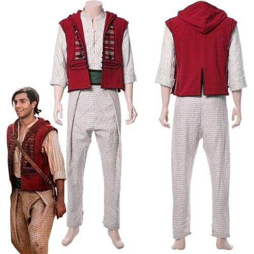 Movie Aladdin Cosplay Costume Prince Mena Massoud Outfit Halloween Costumes Cosplay Aladdin Full Suit Custom Made