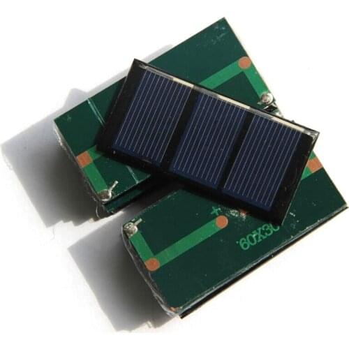 Mini Solar Panels 0.2W 1.5V 130MA Solar Cells For DIY Scientific Experiment Toy Light Study 30*60MM 100pcs/lot Free Shipping