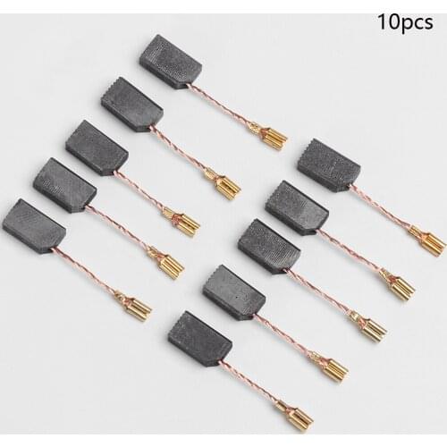 10pcs New graphite copper motor carbon brushes set tight copper wire for electric hammer drill angle grindern 6.1*7.8*13.6mm