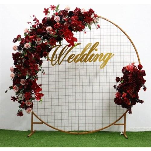 New style Event Wedding mental Round Floral Backdrop Decoration senyu2265