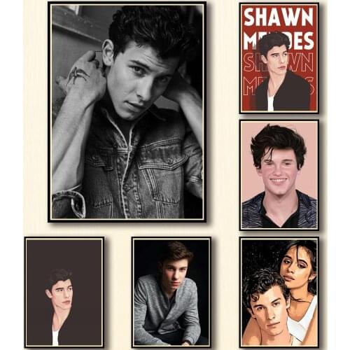 43 Designs Shawn Mendes Whitepaper Poster Alternative Abstract Art Painting Funny Wall Sticker for Coffee House Bar