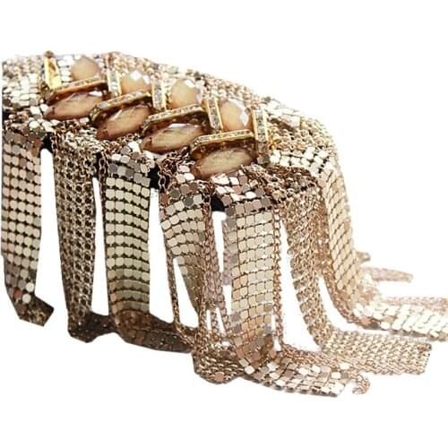 Handmade Epaulette Shoulder Decoration Brooch for Men Women Blazer Epaulet Fringed Tassel Metal Punk Clothing Accessories