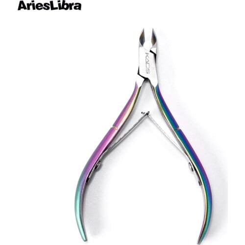 AriesLibra Cuticle Nipper Clipper Dead Skin Remover Stainless Steel Nail Scissor Cutter Rainbow Plier Manicure Pedicure Tools