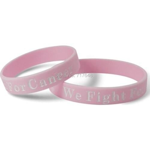 200pcs we fight for cancer wristband silicone bracelets free shipping by FEDEX