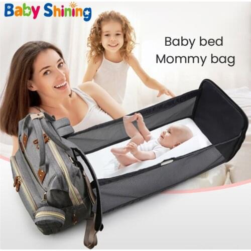 Baby Diaper Bag Backpack For Mom Stroller Pocket Nappy Changing Bag Mommy Bag Woman Maternity Travel Backpack Baby Sleeping Bed