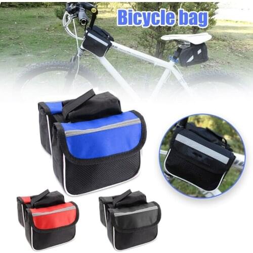 Bike Tube Frame Bag Waterproof Large Capacity Bicycle Front Frame Bag Cycling Accessories Pack for Mountain Bike jlrr