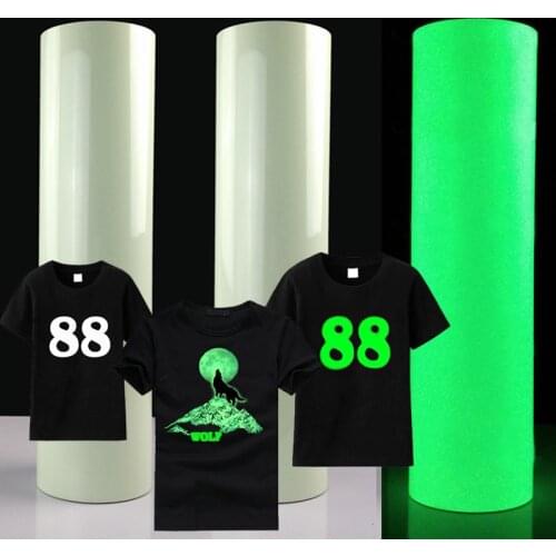 Glow in dark heat Transfer Vinyl green color HTV Vinyl Iron on transfer for farbic heat press decor film easy to cut weed vinyl
