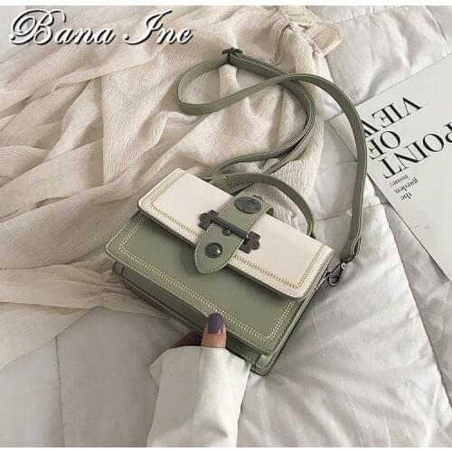 Retro Fashion Elegant Female Square bag Tote Bag 2021New High Quality PU Leather Womens Designer Handbag Shoulder Messenger bag