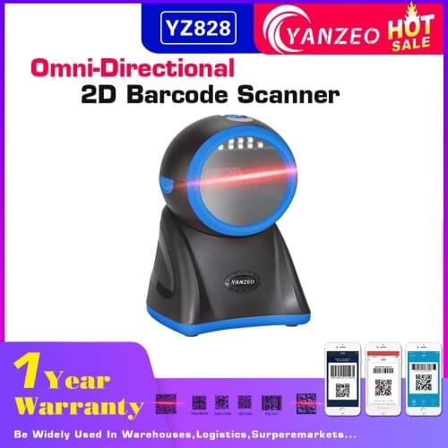 Yanzeo YZ828 Omni-Directional Barcode Reader High Definition Desktop High Speed 2D Image Barcode Scanner