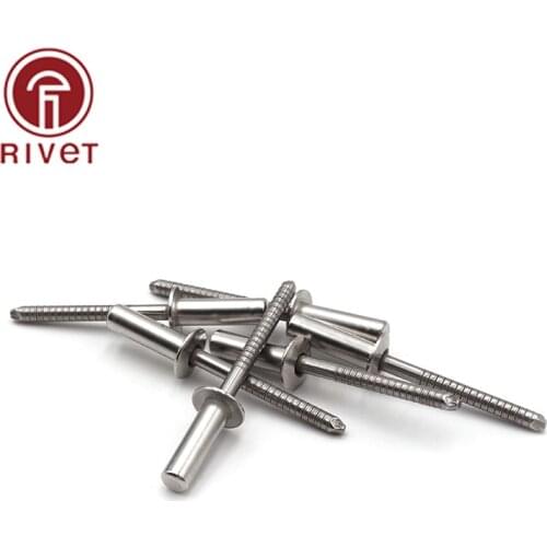 Round Dome Head Closed End Rivet M4.8x6/8/10/12/13/14/15/16/18/20/30mm 304 Stainless Steel Rivet Remaches Fasteners DIN16585