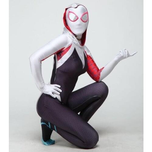 3D Print Spandex Zentai Costume For Halloween Carnival Cosplay Female Supergirl Suit Woman