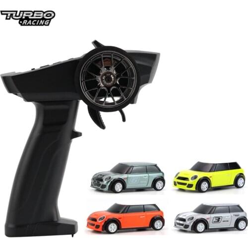 1:76 Turbo Racing RTR 2.4G 2WD Fully Proportional Control Mini RC Car LED Light Vehicles Model Kids Children Toys