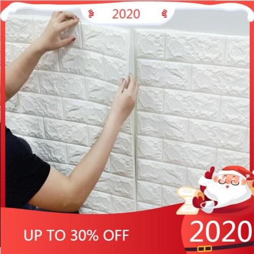10 Sheet PE Foam 3D Wall Stickers Safty Home Decor Wallpaper DIY Wall Decor Brick Living Room Kids Bedroom Decorative Sticker
