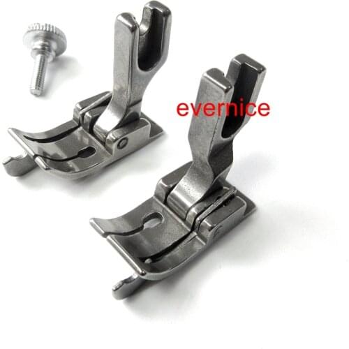 2 Presser Foot w/ Right + Left Guide for JUKI DDL-8700 BROTHER B705 SINGER 191D