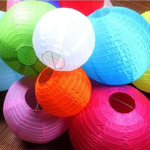 8 Inch (20cm) 8 Kinds Colors Chinese Paper Lantern Balls for Decoration Festive Party Supplies Wedding Events Lampion Papier
