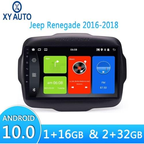 9 Inch Android 10.0 For Jeep Renegade 2016-2018 Car Radio Multimedia GPS WiFi Navigation Navi Player Auto Stereo With Bluetooth