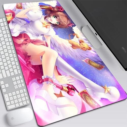 Cardinal Sakura Large Size Mouse PadXXL Laptop Game Accessories Non-slip Mousematpad 90x40CM Anime Girl Kawaii Pink Mouse Pad