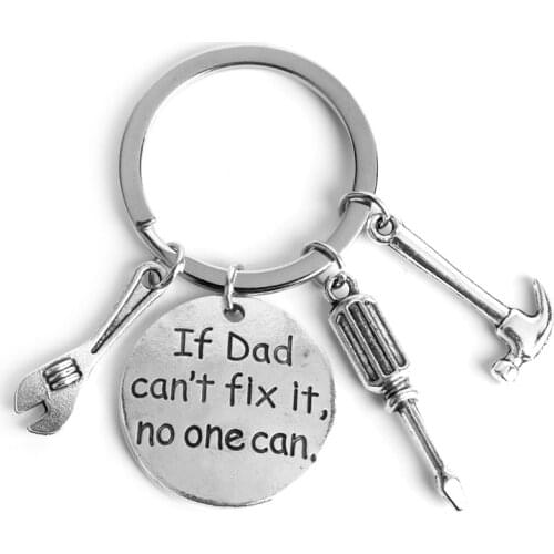 Best Dad Ever Keychain Mens Keychain Fathers Day Gift Small Tool Creative Keychain Ring Pendant