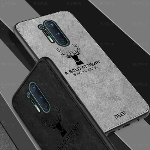 For Oneplus 8 Pro Case Deer Pattern Fabric Cases For Oneplus 7 Pro one plus oneplus7 Silicone Cloth Ultra-thin Cover Funda