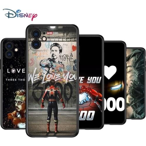 Iron Man I Love You 3000 Silicone Black Cover For Apple IPhone 12 Mini 11 Pro XS MAX XR X 8 7 6S 6 Plus 5S SE Phone Case