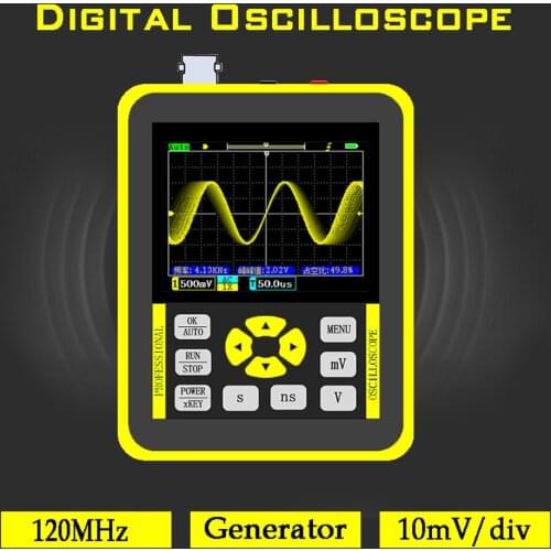 DIY WAVE2 2.4" Handheld Pocket-size Digital Oscilloscope DIY Kit Touch Screen Dual Channel Digital Storage Oscilloscope Kit