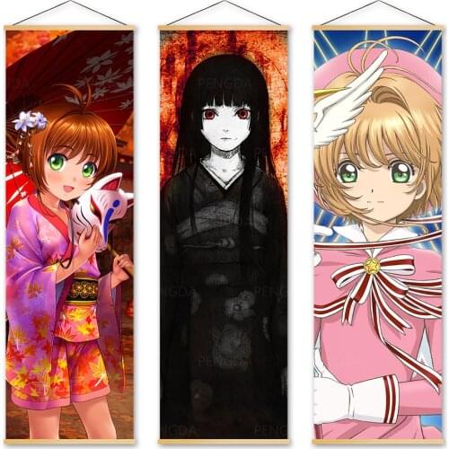 Canvas Print Picture Card Captor Sakura Wall Artwork Painting Solid Wood Hanging Scrolls Poster Classcial Japan Anime Home Decor