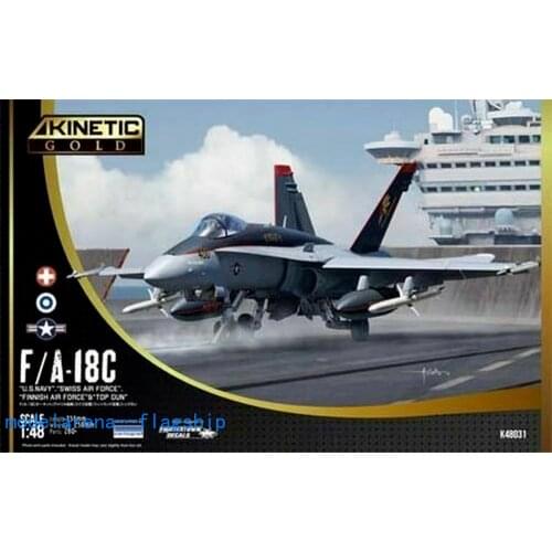 KINETIC K48031 1/48 "U.S. Navy" F/A-18C Plastic Model Building Kit