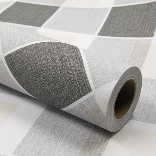 Classic 3D Lattice Grid Wallpaper Cartoon For Kitchen Desktop Waterproof Bedroom Cabinets Self-Adhesive Paper Home Decoration