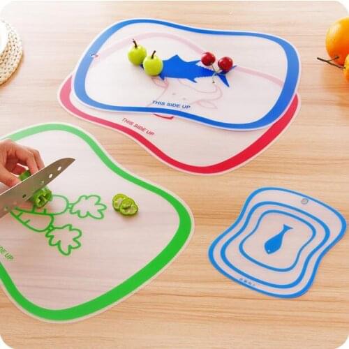 Kitchen Cutting Boards Slip-resistant Fruit Chopping Board Transparent Classification Cutting_mat Plastic Chopping Blocks