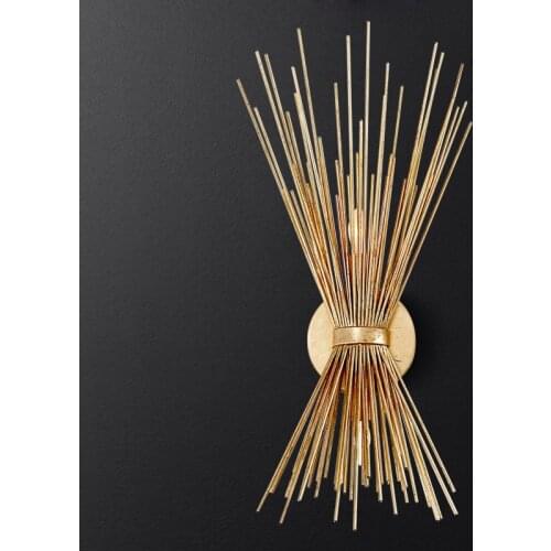 American retro distressed straw twig wall lamp coffee shop clothing store simple European and American wall lamp