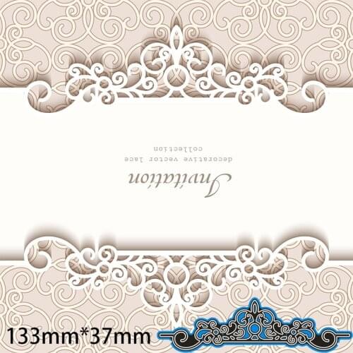 New Metal Cutting Dies Lace For Card DIY Scrapbooking stencil Paper Craft Album template Dies 133*37mm