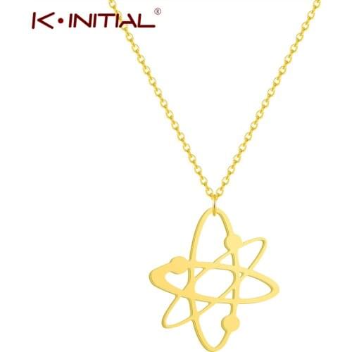 Kinitial Double Horn Moon Phase Necklace Stainless Steel Gold Chain Celestial Pendant Necklaces For Women Choker Jewelry Gift