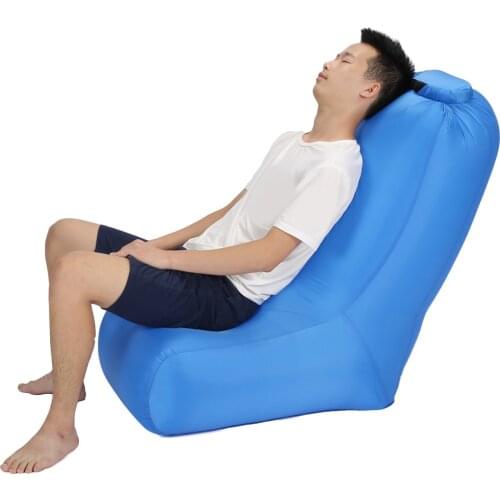 Portable Inflatable Lounger Couch Air Sofa Bed Chair for Camping Beach Travel