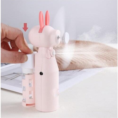 2000mAh Portable Water Spray Mist Fan Electric USB Rechargeable Handheld Mini Fan Cooling Air Conditioner Humidifier for Outdoor