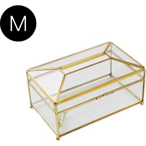 European Style Glass Tissue Box Holder Nordic Luxury Handkerchief Toilet Paper Holder Tissue Case Storage Box Living Room Decor