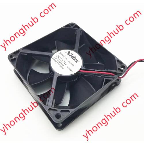 Nidec D08K-24TU 55 (AX) DC 24V 0.13A 2-wire 80x80x25mm Server Cooling Fan