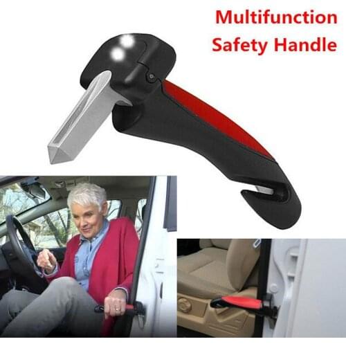 Car Door Handle Assist Bar Non-Slip Elderly Vehicle Standing Support Safety Hammer Mobility Aid Window Breaker Car Accessories