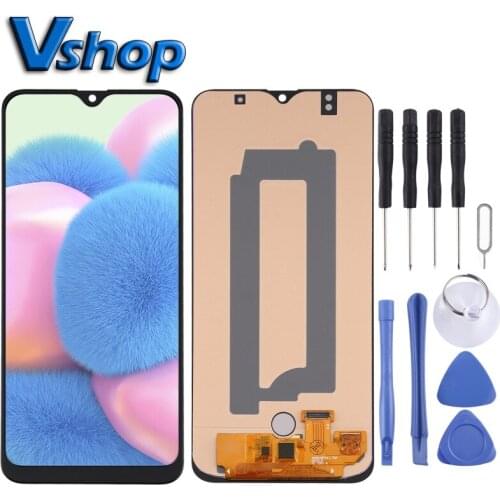 OLED Material LCD Screen and Digitizer Full Assembly for Samsung Galaxy A30s SM-A307 Mobile Phone LCD Display Replacement Parts