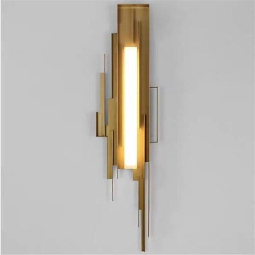 Gold Art Decoration Foyer Led Wall Lamps Individuality Living room Wall Lights Hotel Bedroom Bedside Wall Sconce Hang Fixtures