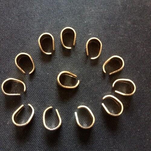 30pcs/lot 9mm/11mm Plated Pendant Necklace Buckle Clasp Connectors For Cameo Tray Jewelry Findings Accessories For Diy