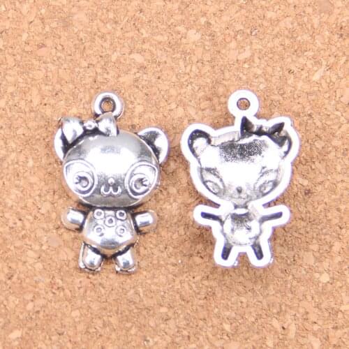 38pcs Charms bear baby 29x23mm Antique Pendants,Vintage Tibetan Silver Jewelry,DIY for bracelet necklace