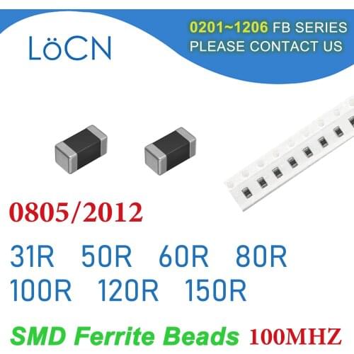 4000PCS 0805/2012 100MHZ SMD Ferrite Beads 31R 50R 60R 80R 100R 120R 150R Chip Inductor Multilayer 25% High Quality