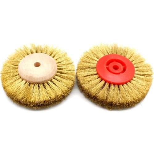 78mm Brass Wire Brush Round Wheel Bench Grinder Polishing Abrasive Tool