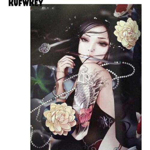 5d Diamond Embroidery beauty Full square round drill 3D DIY Diamond Painting Japanese woman 3d Picture Cross Stitch mosaic art