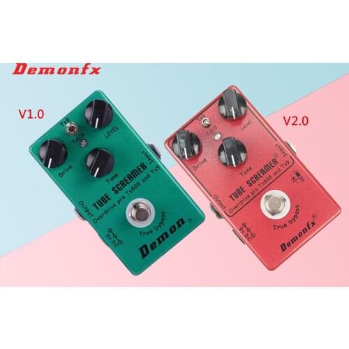 Demon Handmade upgraded Demonfx Red And Green TS9 And TS808 Overdrive Tube Screamer 2 in1 true bypass