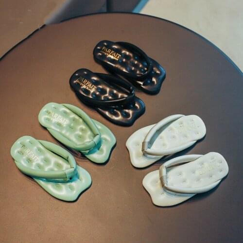 2021 New Arrivals Children Summer Sandals Slippers For Kids Fashion Outdoor Beach Slides Flip Flops Big Girls Boys Shoes Green